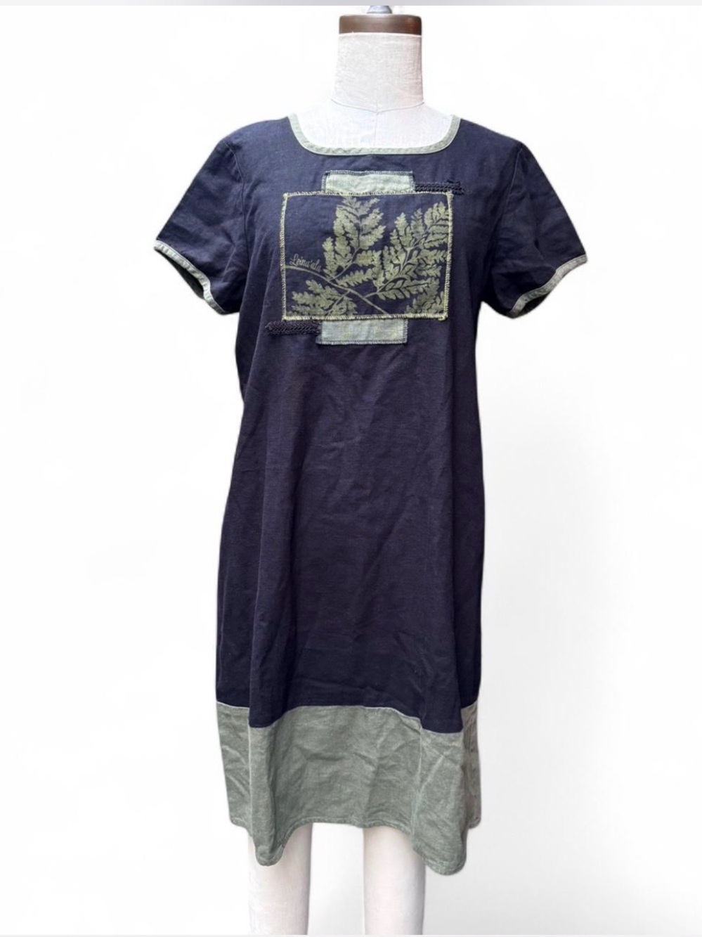 Leiana’ala vintage midi dress midi with short sleeves cotton graphic print